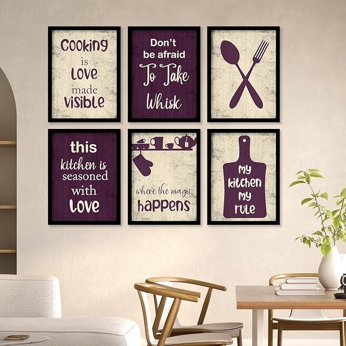 Kotart Restaurant Quotes Framed Posters for Kitchen Wall Decoration Kitchen 8
