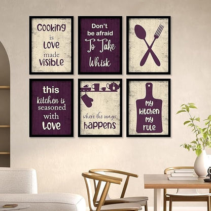 Kotart Restaurant Quotes Framed Posters for Kitchen Wall Decoration Kitchen 8
