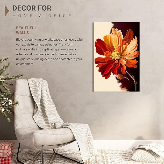 Kotart Modern Floral Art Canvas Paintings for Bedroom Room Living Room Nature Inspired Abstract Canvas Painting Style08