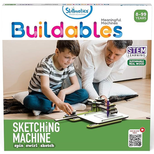 Skillmatics Stem Building Toy Buildables Sketching Machine Educational & Construction Diy Toy  Ages 8 and Up