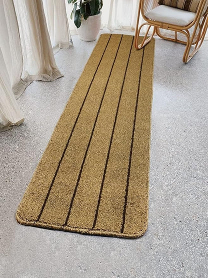 Saral Home Easy Living Polypropylene Rectangular Striped Soft Pp Yarn Durable & Washable Multipurpose Runner