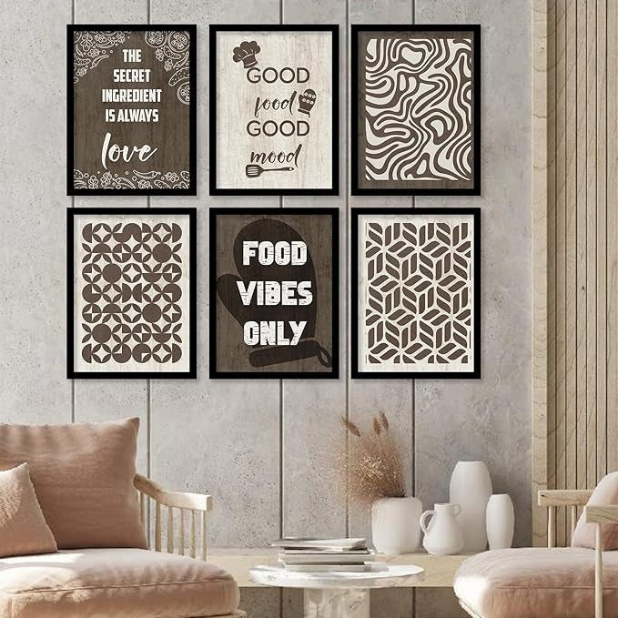 Kotart Wood The Secret Restaurant Quotes Posters With Frame For Kitchen Wall Decoration