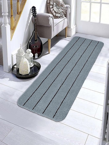 Saral Home Easy Living Polypropylene Rectangular Striped Soft Pp Yarn Durable & Washable Multipurpose Runner