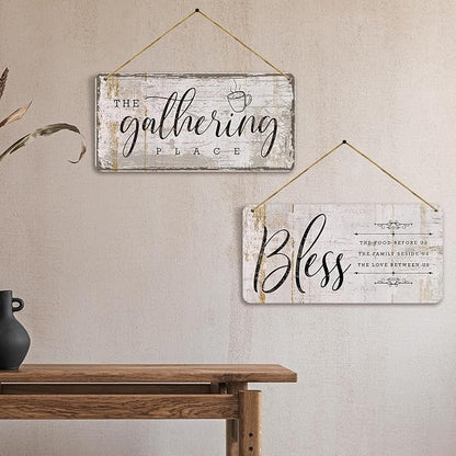 Kotart Kitchen Quotes Wooden Wall Art Hanging for Restaurant Bar Dianing Area 8