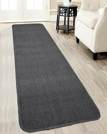 Saral Home Solid Soft PP Yarn Durable & Washable Multipurpose Runner with Anti Skid Backing