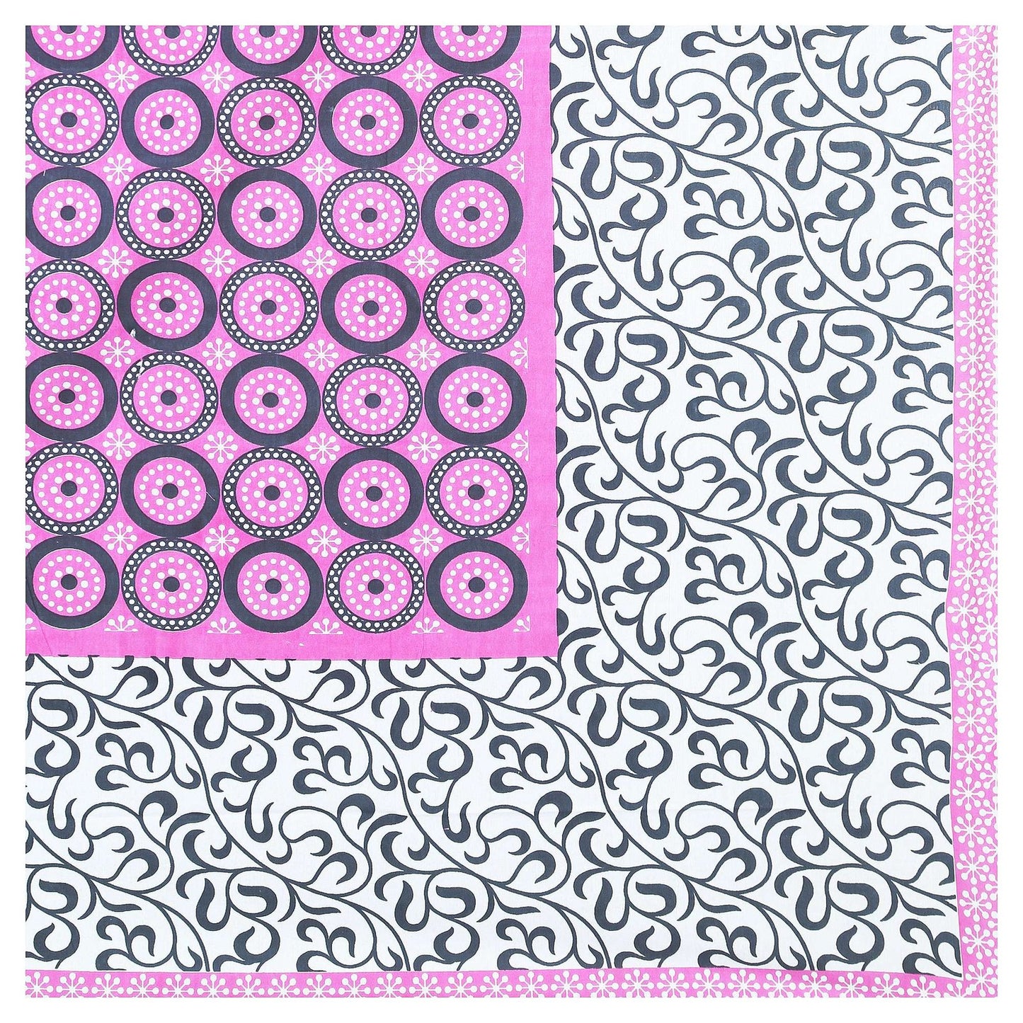 100% Pure Cotton Traditional Printed Bedsheet for Double Bed King Size Bedsheet with 2 Pillow Covers