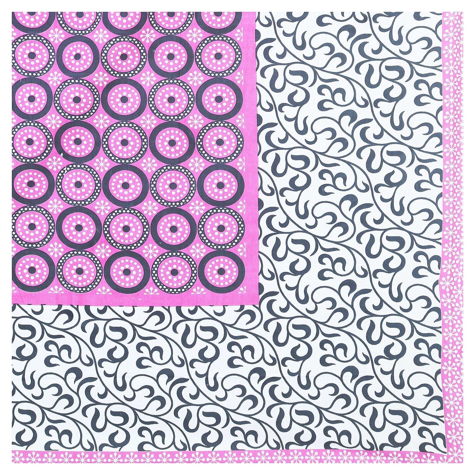 100% Pure Cotton Traditional Printed Bedsheet for Double Bed King Size Bedsheet with 2 Pillow Covers
