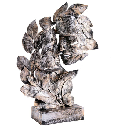 RomentIc Love Couple Face Statue brown Showpiece for Home Decor in Showpieces &amp;Figurine table Decorations Items