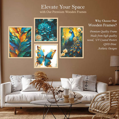 SET OF 4 DIGITAL WALL PAINTING