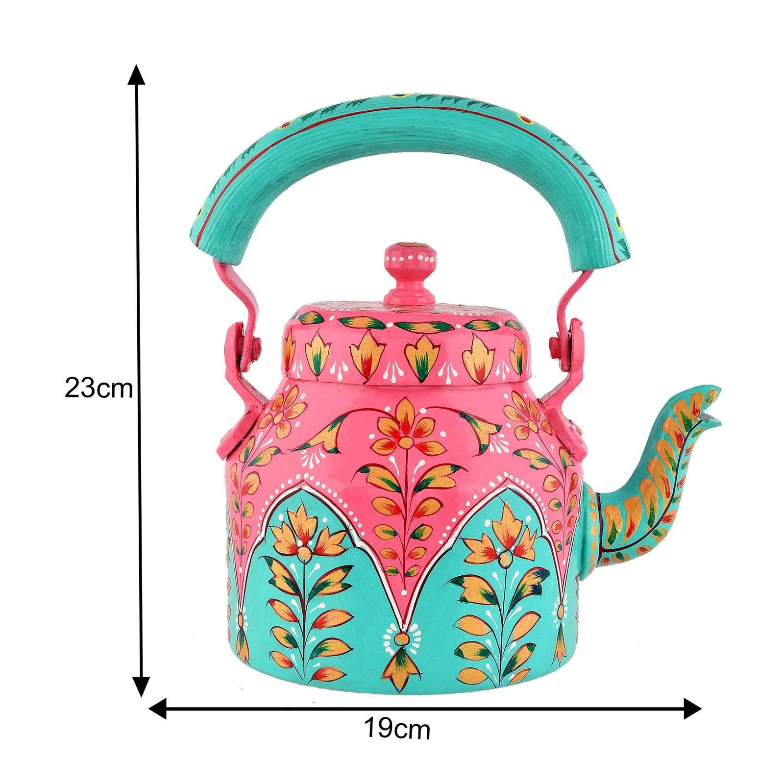Hand-Painted Aluminium Tea Kettle – 750 ml for kitchen décor Home Décor , Tea Party , Serving