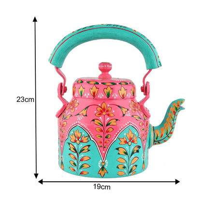 Hand-Painted Aluminium Tea Kettle – 750 ml for kitchen décor Home Décor , Tea Party , Serving