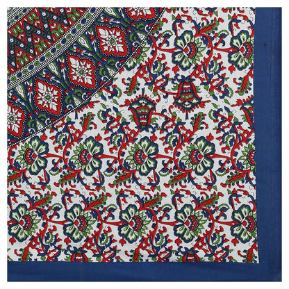 100% Pure Cotton Traditional Printed Bedsheet for Double Bed King Size Bedsheet with 2 Pillow Covers