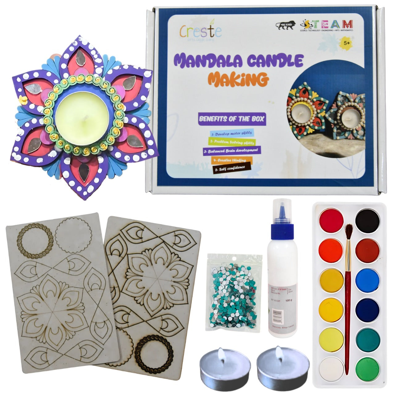DIY Mandala Candle Making Kit | 5years+