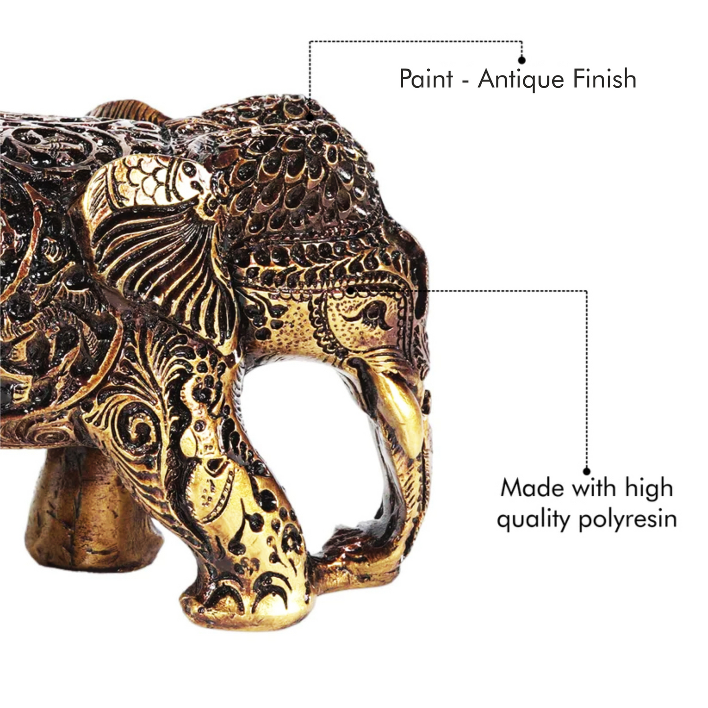Artarium Hand Crafted Resin Elephant Idol