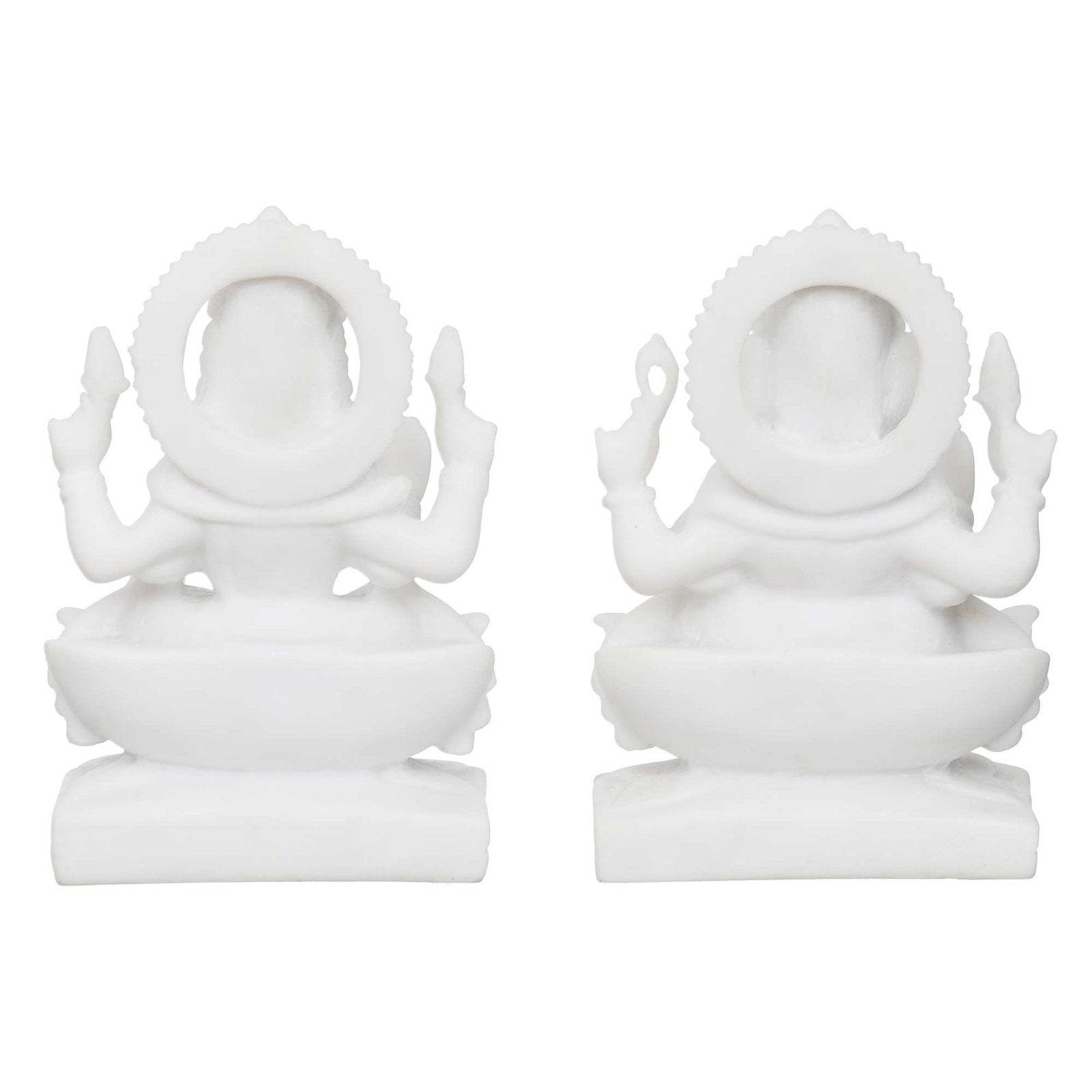 Laxmi Ganesha Idol Marble Murti For Puja Home Diwali Decoration Gifts