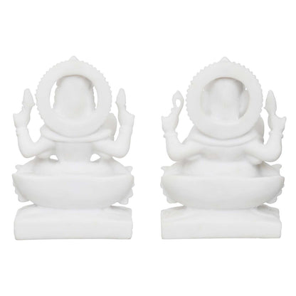 Laxmi Ganesha Idol Marble Murti For Puja Home Diwali Decoration Gifts