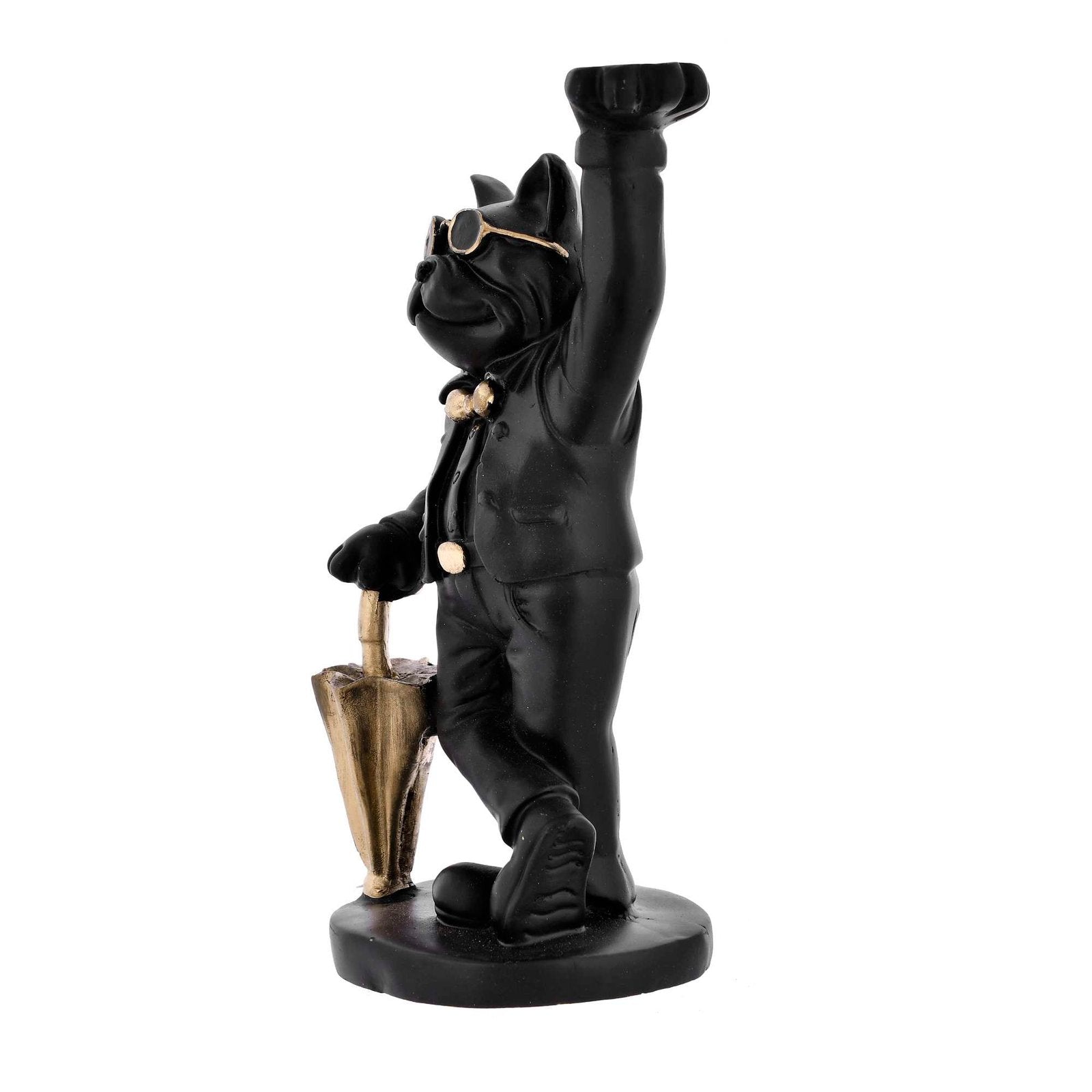 Black Bull Dog Sculpture