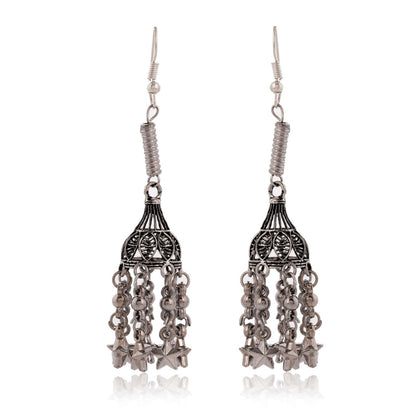 Women’s AZ838-OXidised Multipel Layer Long Jhumka Earrings for women Nickel Jhumki Earring