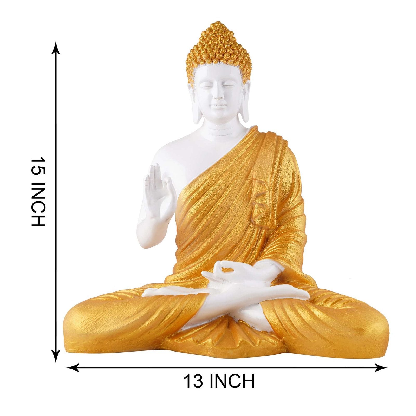 Buddha Idol Statue Showpiece Gift Gifting Item Polystone Home Decor Decoration