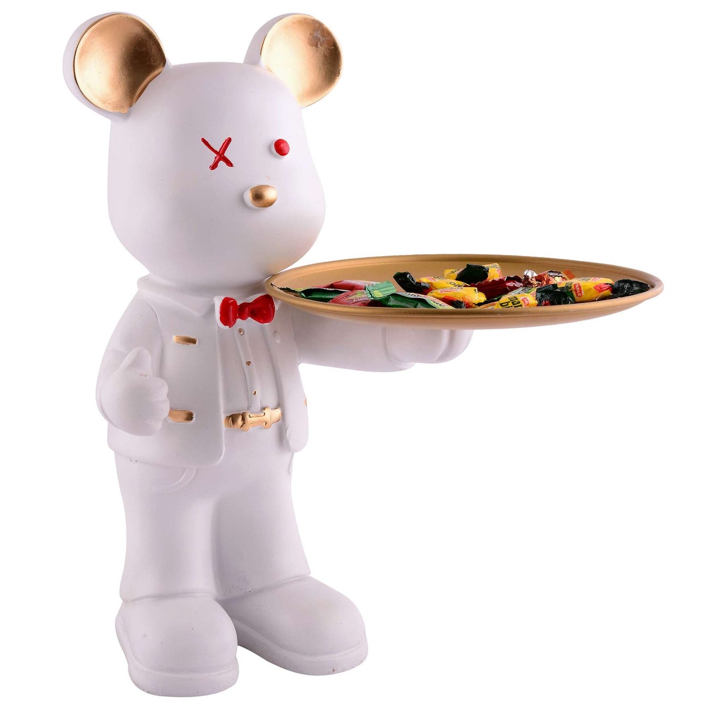 Cool Taddy Bear Showpiece for Home Decorative Showpiece | Taddy Bear with Paltter Statue for Home Decor Showpiece | Home Kitchen Decor | Office Decorative Item -9