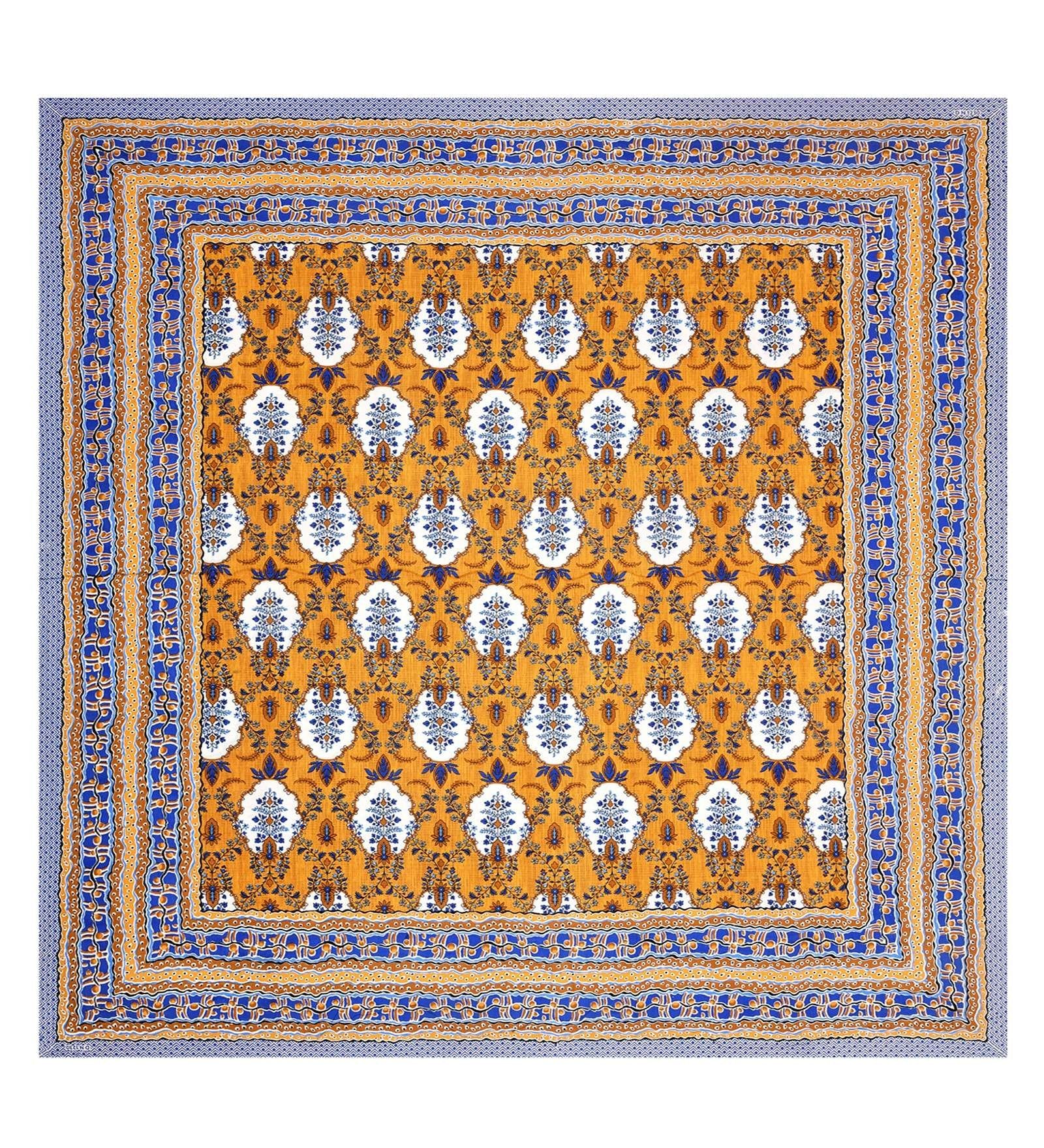 100% Pure Cotton Traditional Printed Bedsheet for Double Bed King Size Bedsheet with 2 Pillow Covers