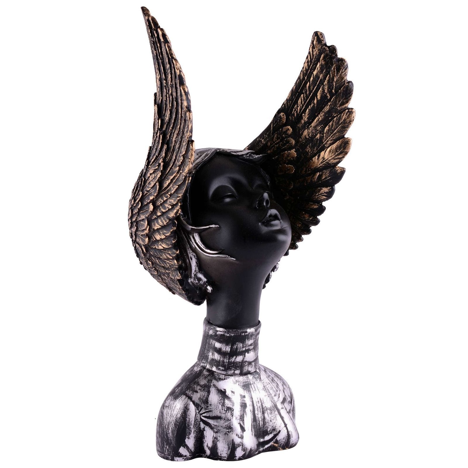 Resin Greek Angel Statue Small Angel Girl Garden Figurine Roman Angel Sculpture for Indoor Outdoor Home Garden Decoration