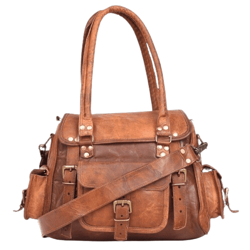 Craftshades – 13 Inch Handcrafted Leather Women’s brown Tote Bag | 100% Genuine Leather