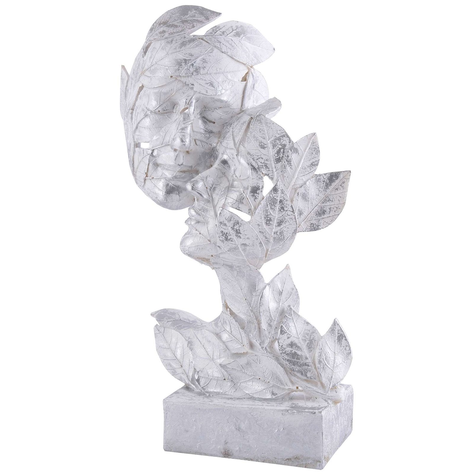 RomentIc Love Couple Face Statue silver Showpiece for Home Decor in Showpieces &amp;Figurine table Decorations Items