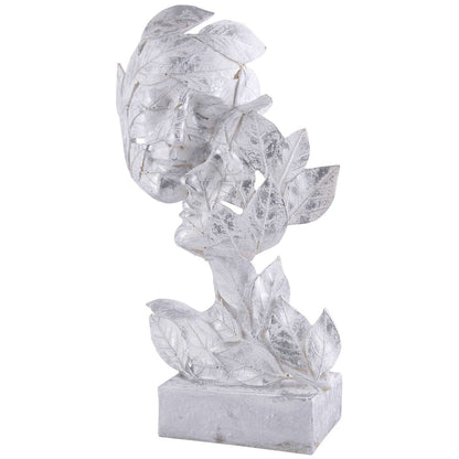 RomentIc Love Couple Face Statue silver Showpiece for Home Decor in Showpieces &amp;Figurine table Decorations Items