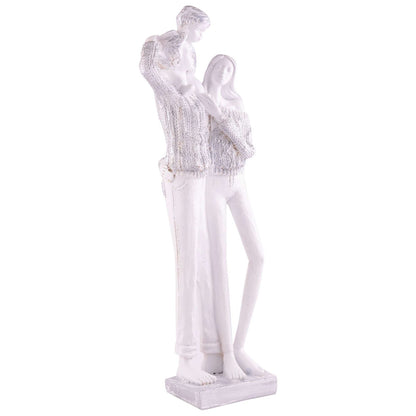 MOTHER and Father with Child complete faimily Love golden white Statue showpiece for Home Decor and Gifting