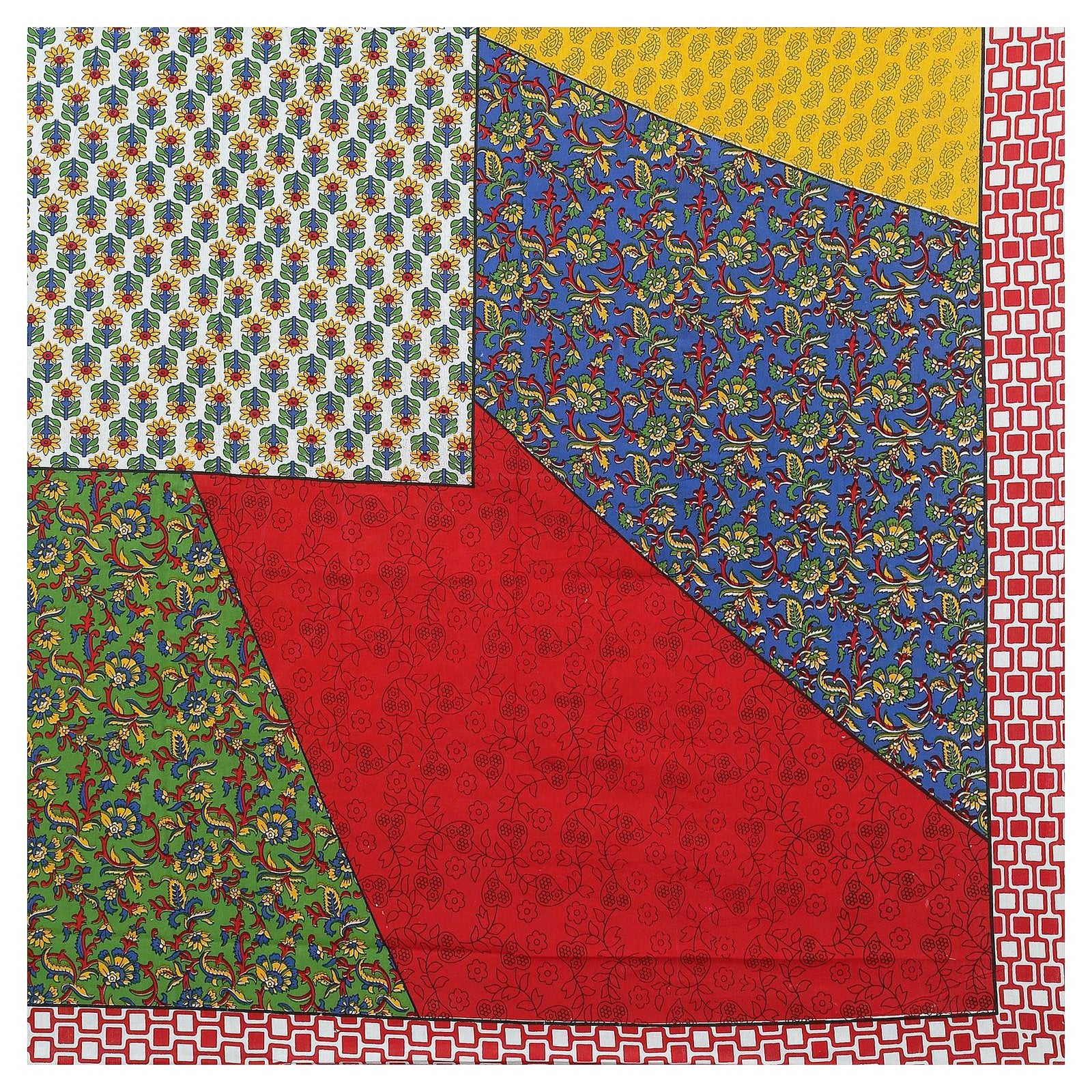 100% Pure Cotton Traditional Printed Bedsheet for Double Bed King Size Bedsheet with 2 Pillow Covers
