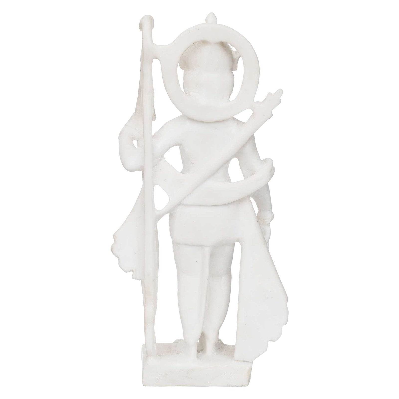 White Marble Standing Ram Ji murti for Pooja Room Standing Hindu Lord Ram ji Statue for Home Temple Idol Murti Best for Gift