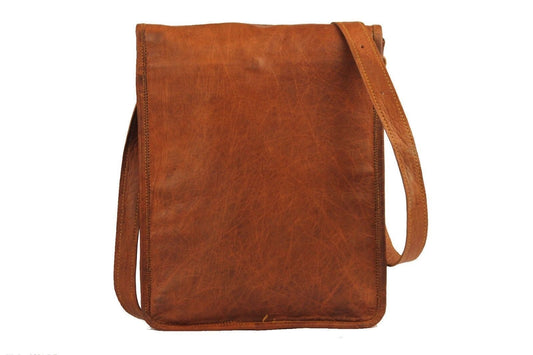 Craftshades – 9*11 inches Full Flap Handcrafted Goat Leather Sling Bag | 100% Genuine Leather