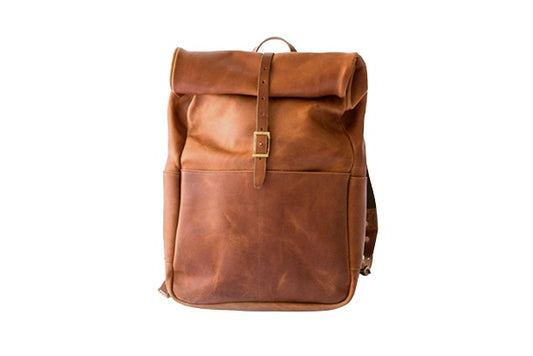 Craftshades – 100% Genuine Roll 13*18 Inch Goat Leather Shoulder Backpack | Unisex