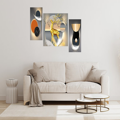 Set Of 3 Digital Wall Painting