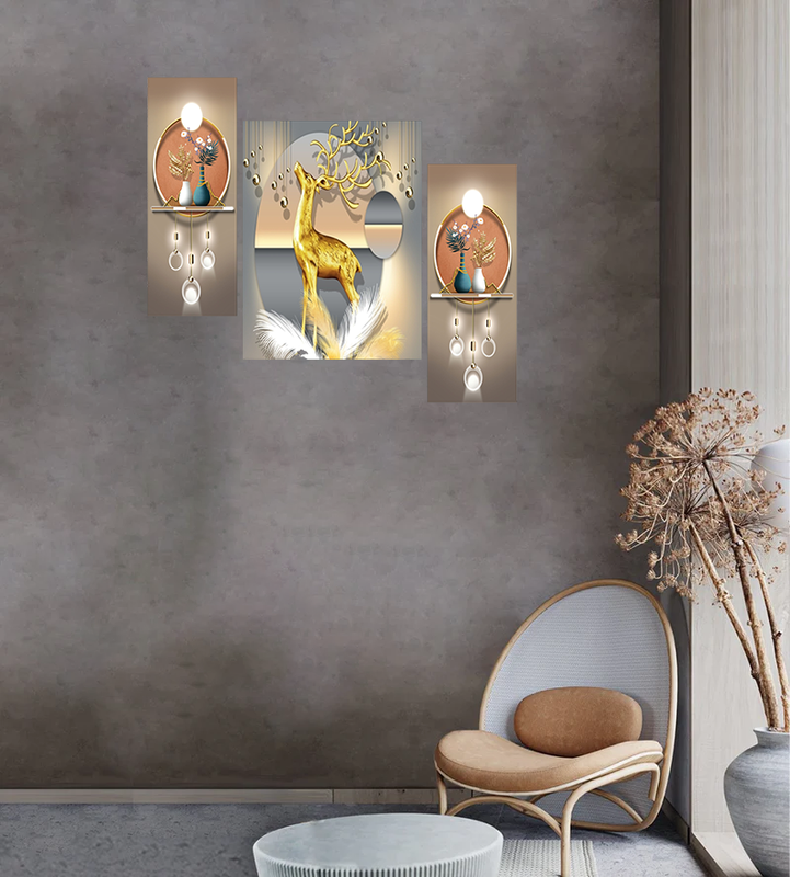 Set Of 3 Digital Wall Painting