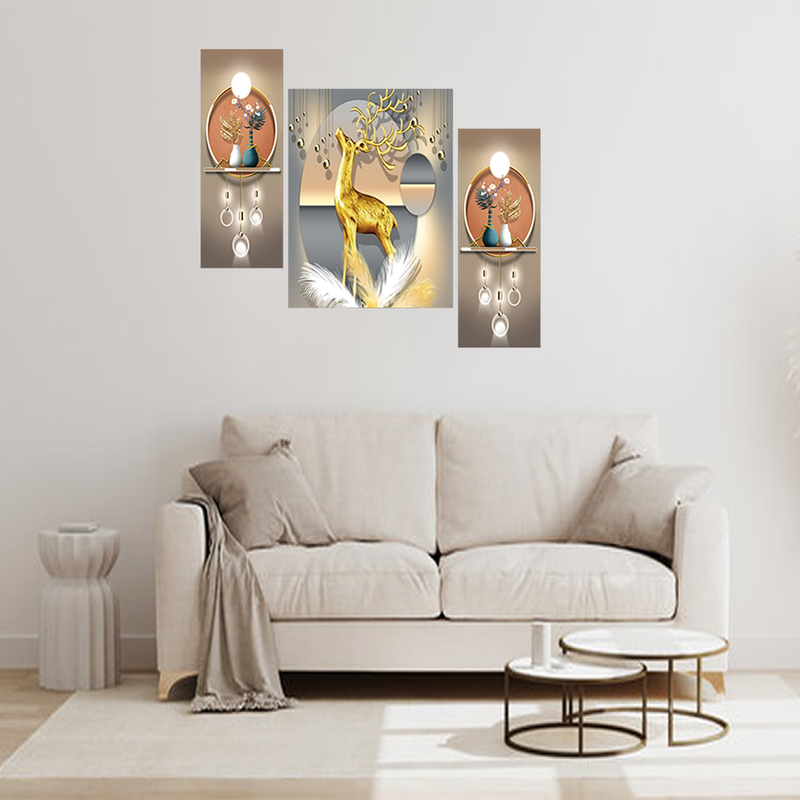 Set Of 3 Digital Wall Painting