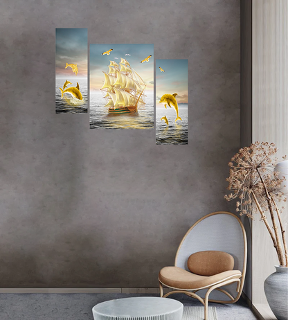 Set Of 3 Digital Wall Painting