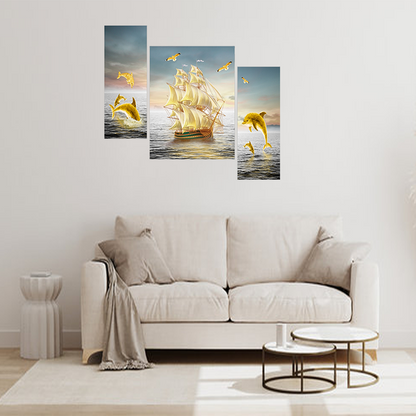 Set Of 3 Digital Wall Painting