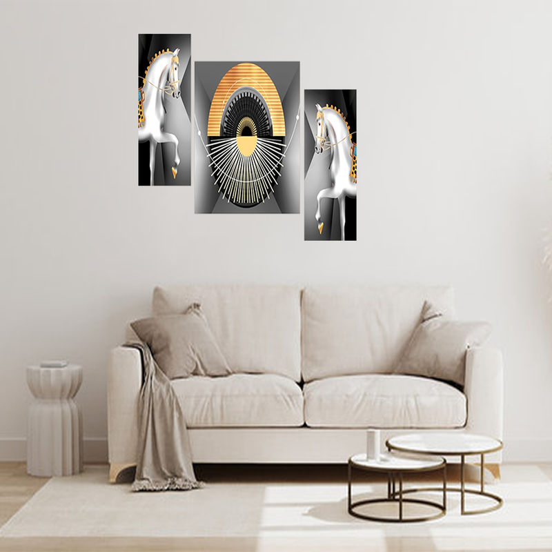 Set Of 3 Digital Wall Painting