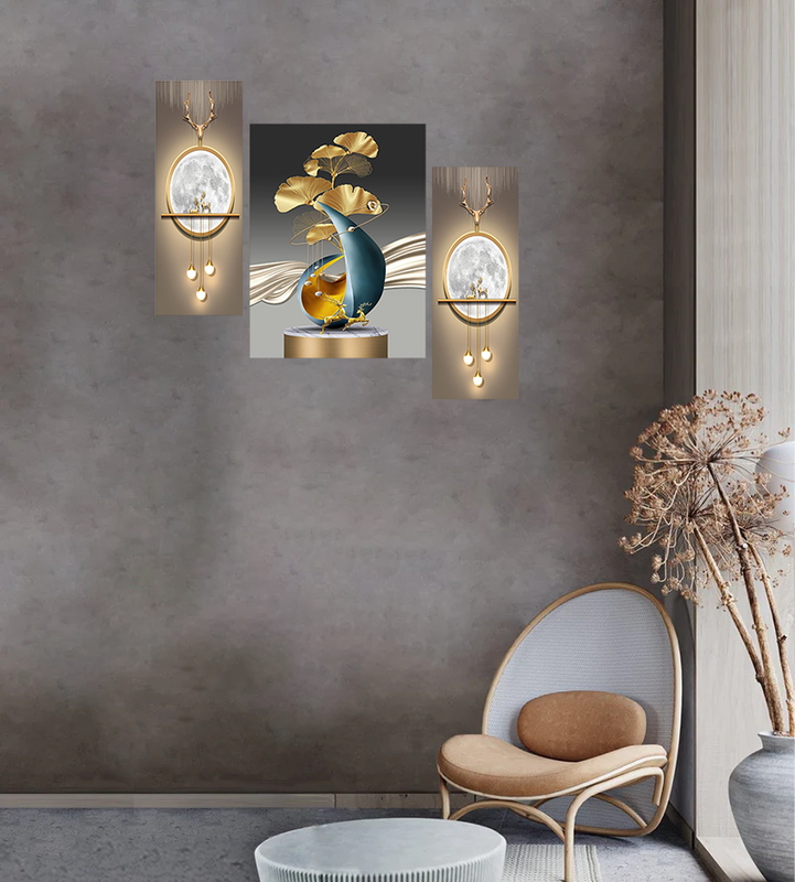 Set Of 3 Digital Wall Painting