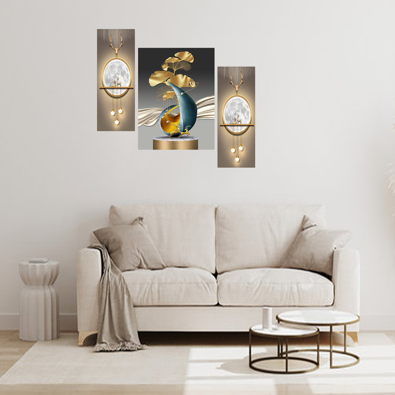 Set Of 3 Digital Wall Painting