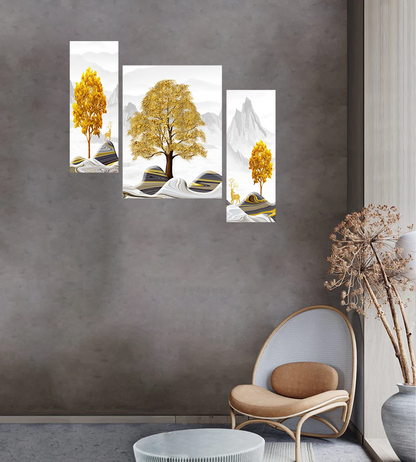 Set Of 3 Digital Wall Painting