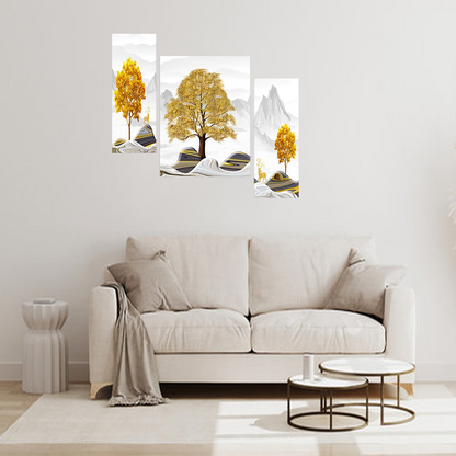 Set Of 3 Digital Wall Painting