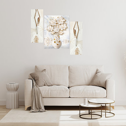 Set Of 3 Digital Wall Painting