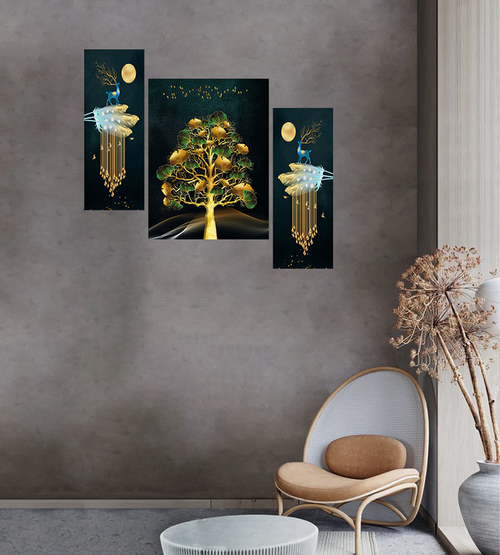Set Of 3 Digital Wall Painting