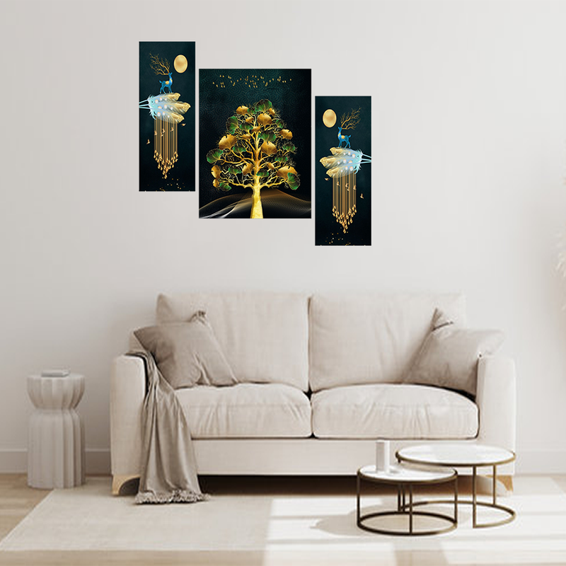 Set Of 3 Digital Wall Painting