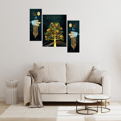 Set Of 3 Digital Wall Painting
