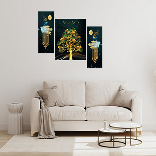 Set Of 3 Digital Wall Painting