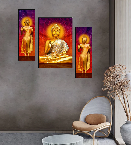 Set Of 3 Digital Wall Painting